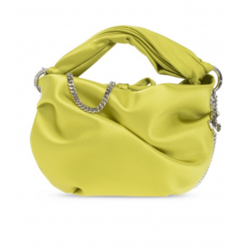 Jimmy Choo Green Shoulder Bag with Ruched Design - NEW !